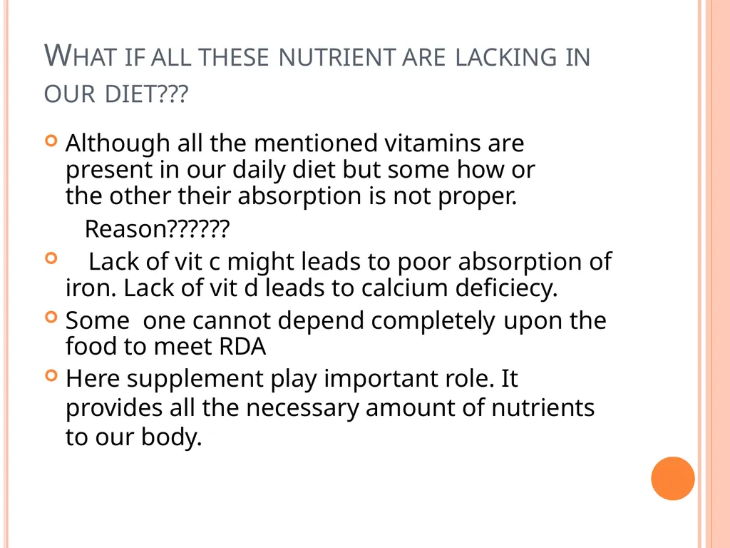 Balanced Diet and Nutrients What is balanced - slide 46 of 52