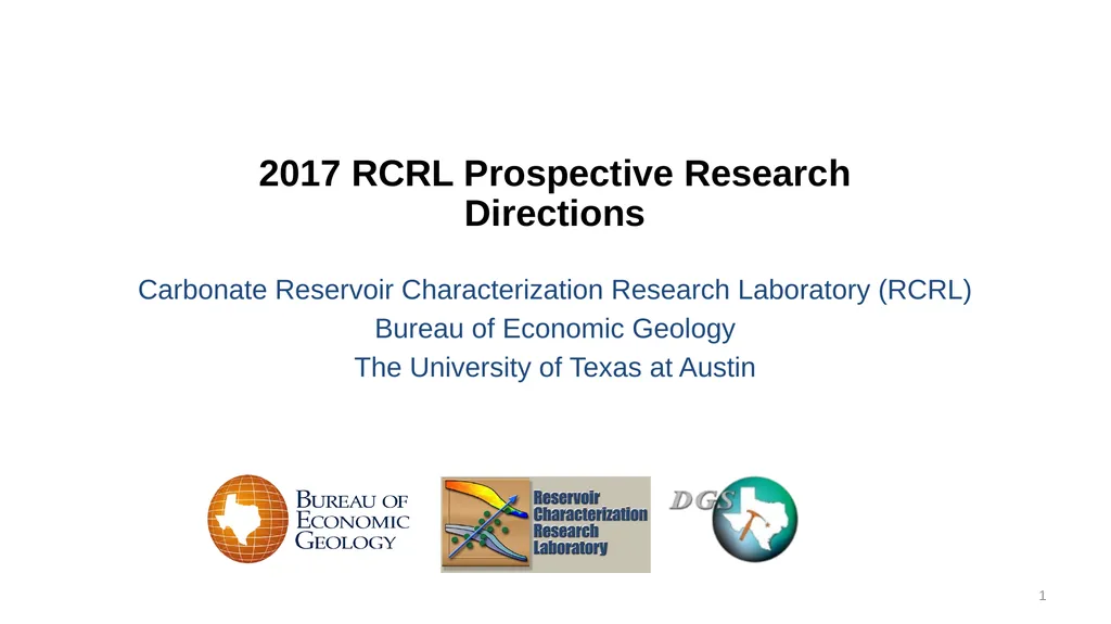 2017 RCRL Prospective Research Directions