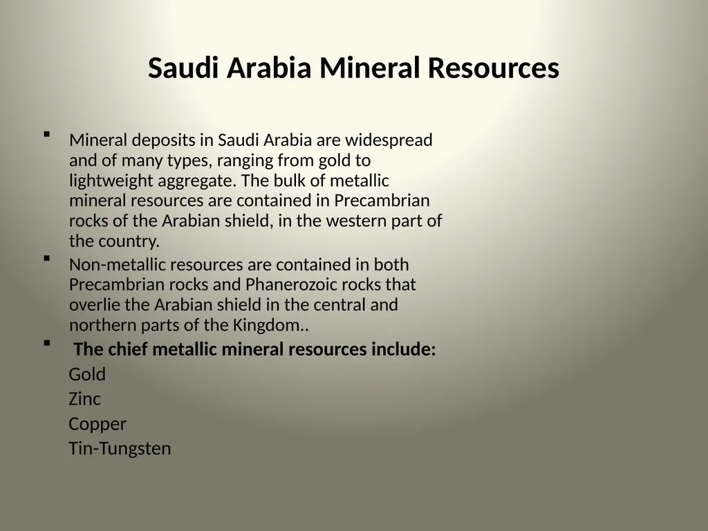 Geological Aspects of Saudi Arabia Presented By: - slide 22 of 27