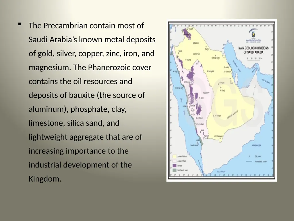 Geological Aspects of Saudi Arabia Presented By: - slide 6 of 27