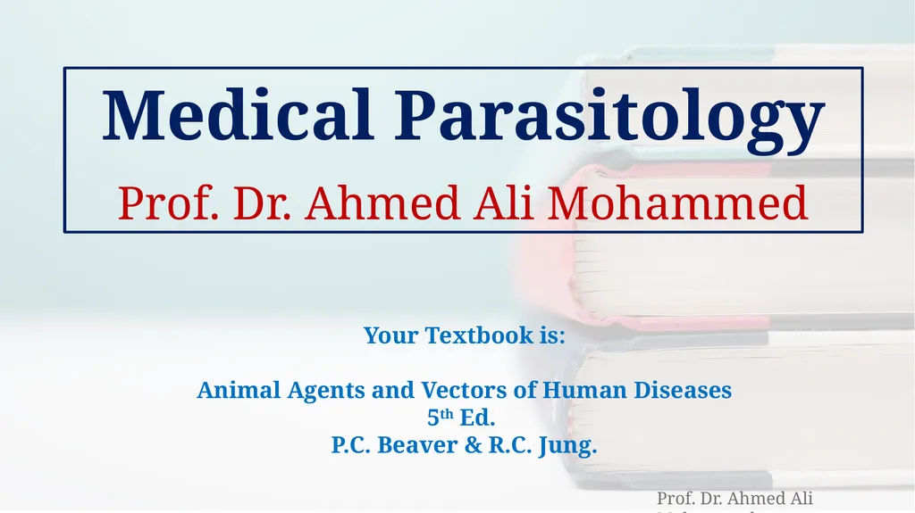 Your Textbook is: Animal Agents and Vectors of - slide 1 of 15