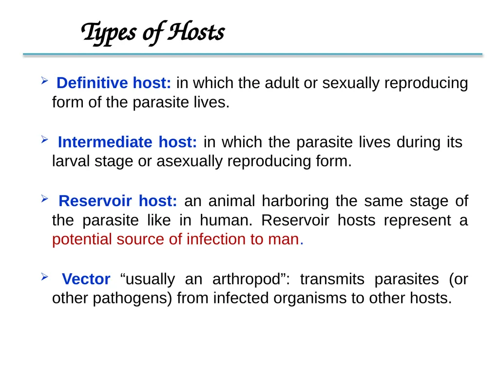 Introduction to Medical Parasitology 1st semester: - slide 8 of 18