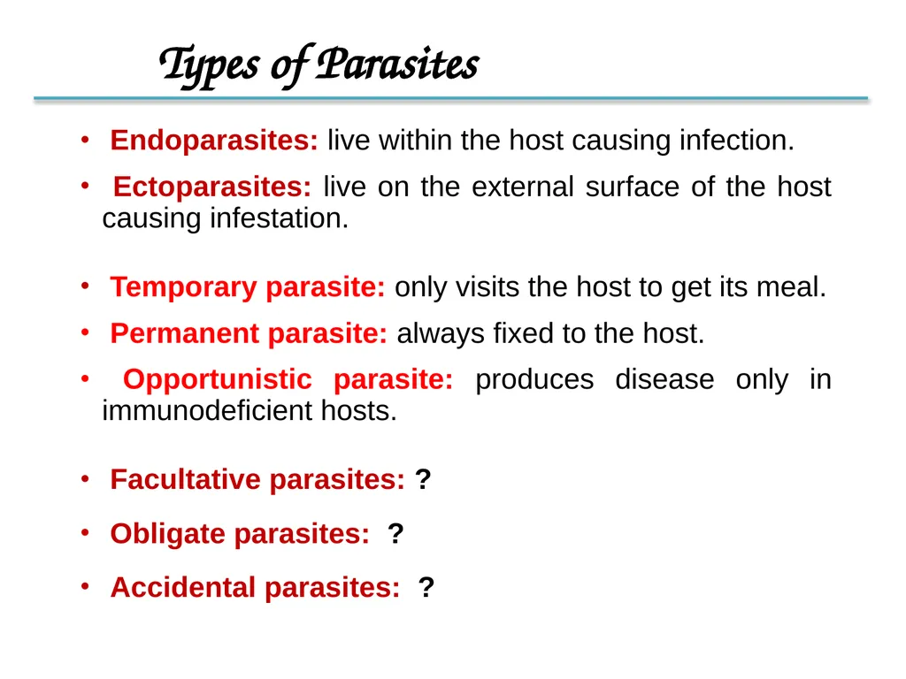Introduction to Medical Parasitology 1st semester: - slide 7 of 18