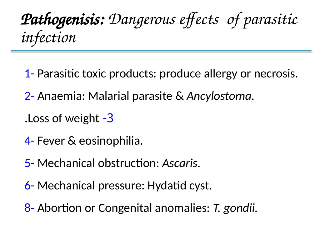 Introduction to Medical Parasitology 1st semester: - slide 12 of 18