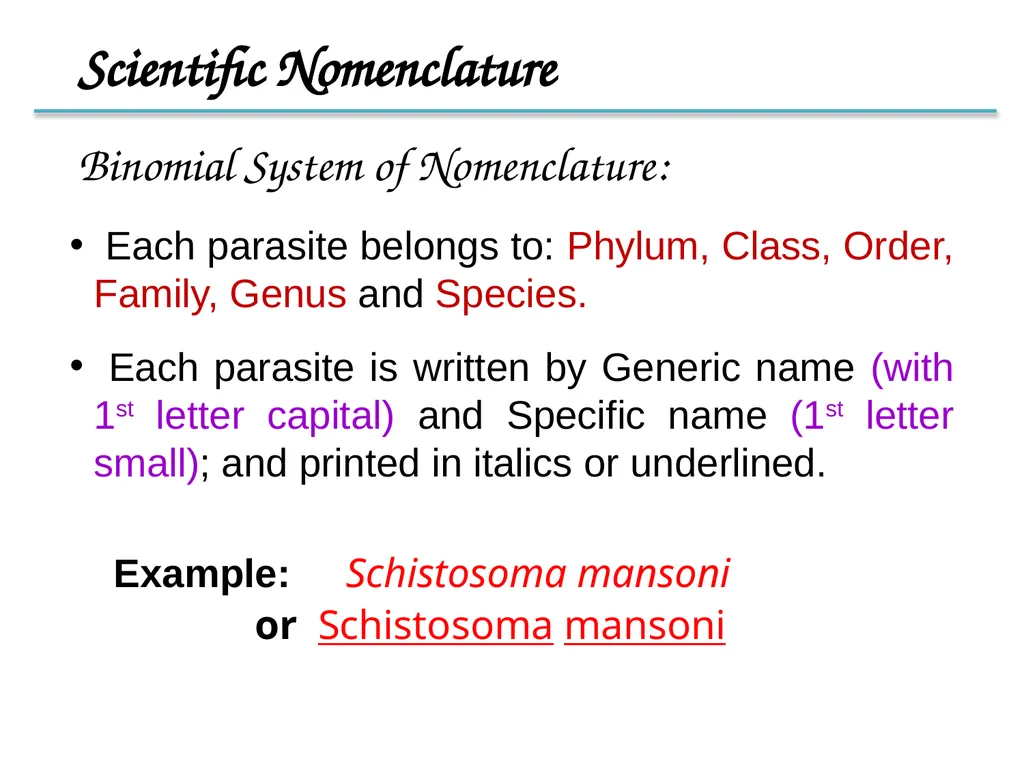 Introduction to Medical Parasitology 1st semester: - slide 14 of 18