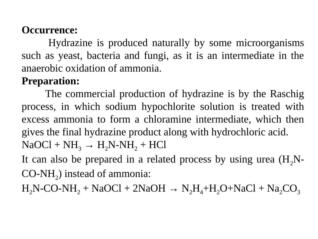 Hydrazine Hydrazine Formula Hydrazine is an - slide 3 of 6