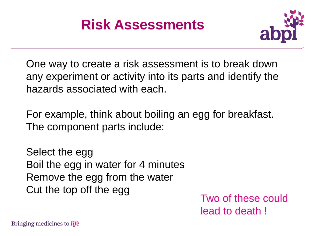 Risk assessments and hazards - slide 9 of 23