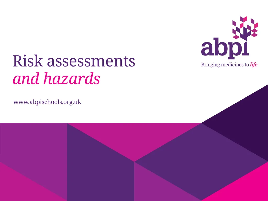 Risk assessments and hazards - slide 1 of 23