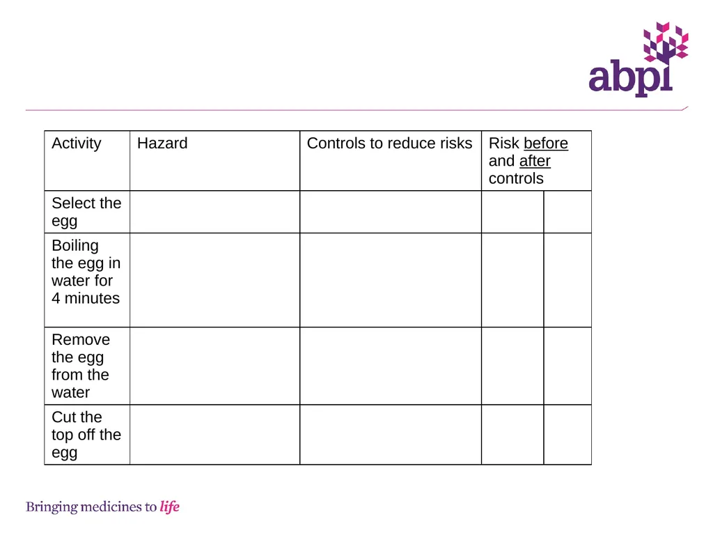 Risk assessments and hazards - slide 11 of 23