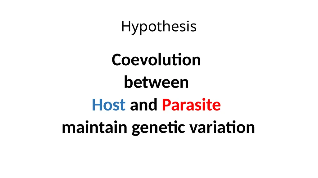 Red Queen Hypothesis Hypothesis Coevolution - slide 2 of 8