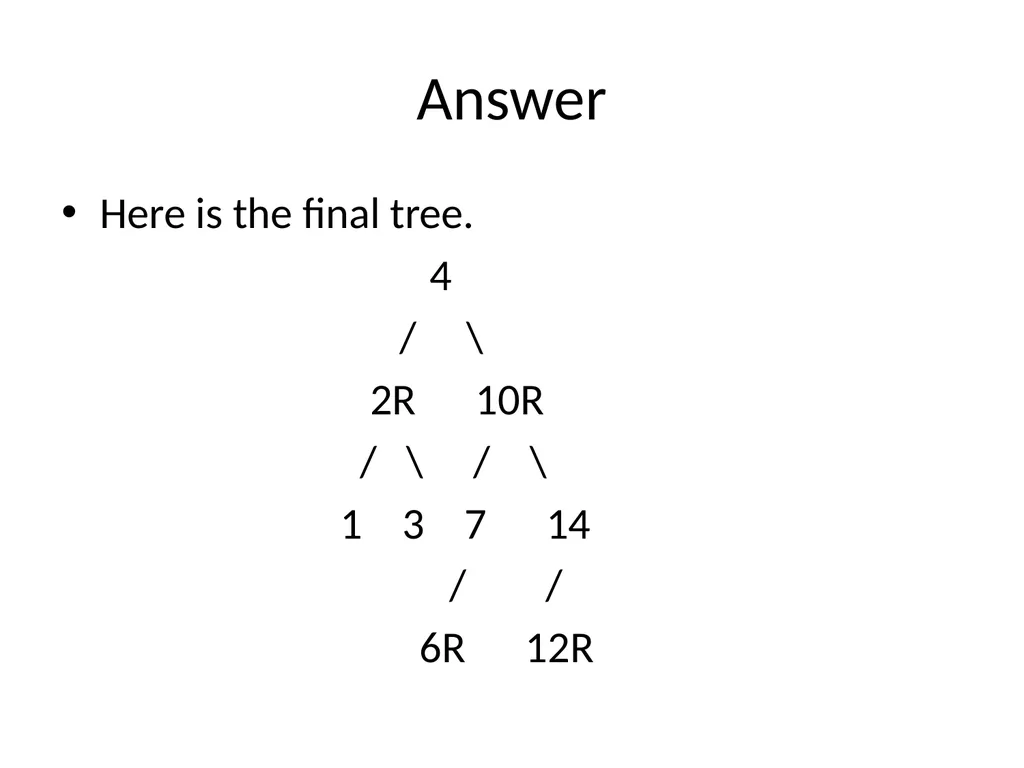 Red Black Tree Essentials Notes from “Introduction - slide 10 of 10