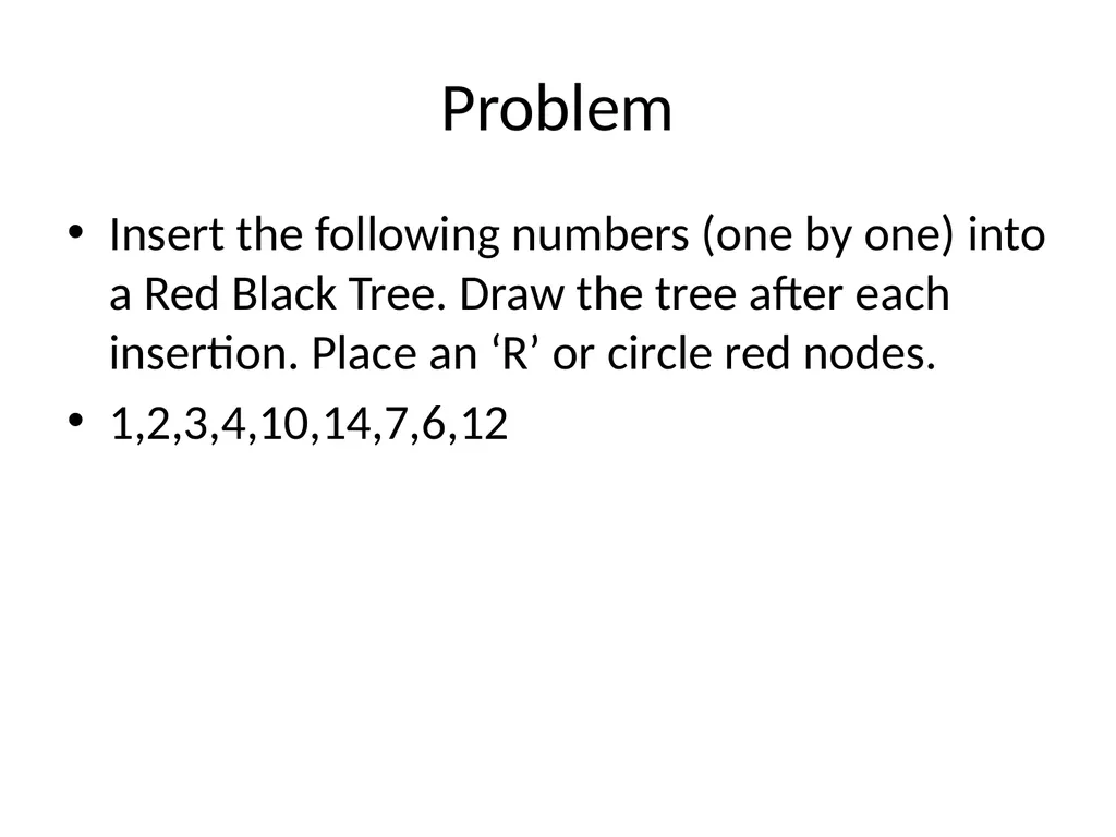 Red Black Tree Essentials Notes from “Introduction - slide 9 of 10