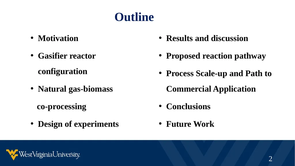Synergistic Natural Gas – Biomass Co-processing to - slide 2 of 21