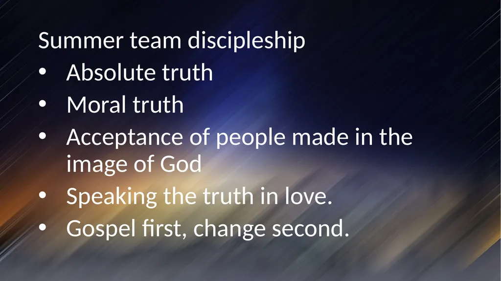 Spiritually Developing Your Team "Therefore - slide 18 of 80
