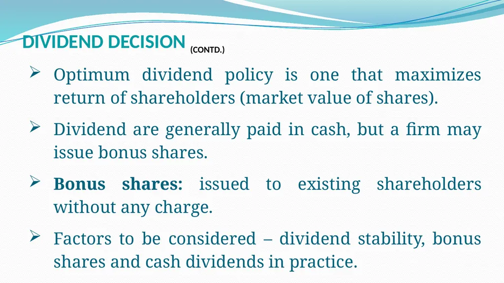 Financial Management (AB 215) Unit-1 Syllabus - slide 24 of 40