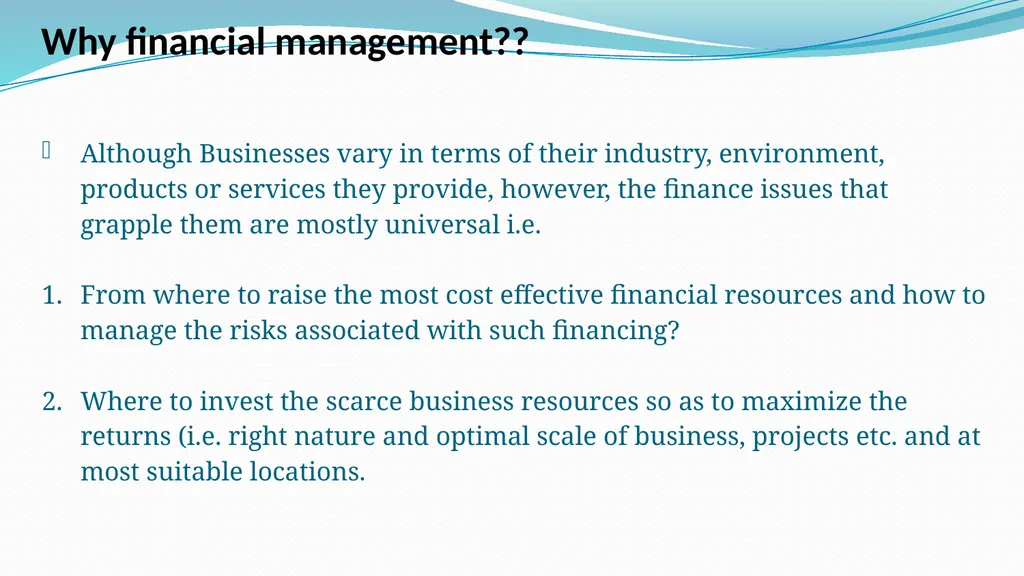 Financial Management (AB 215) Unit-1 Syllabus - slide 10 of 40