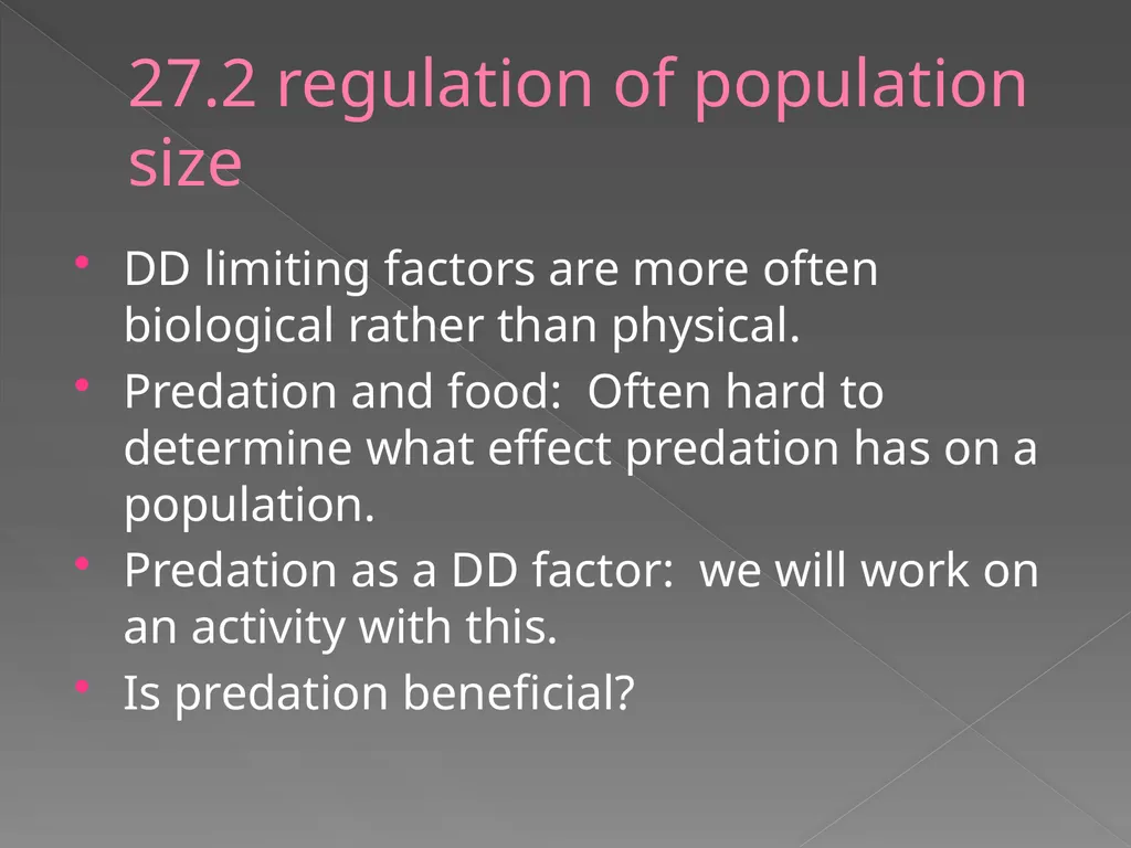 Population Biology Chapter 27 Growth of - slide 13 of 21