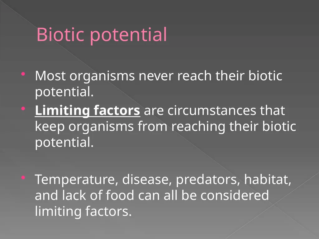 Population Biology Chapter 27 Growth of - slide 5 of 21