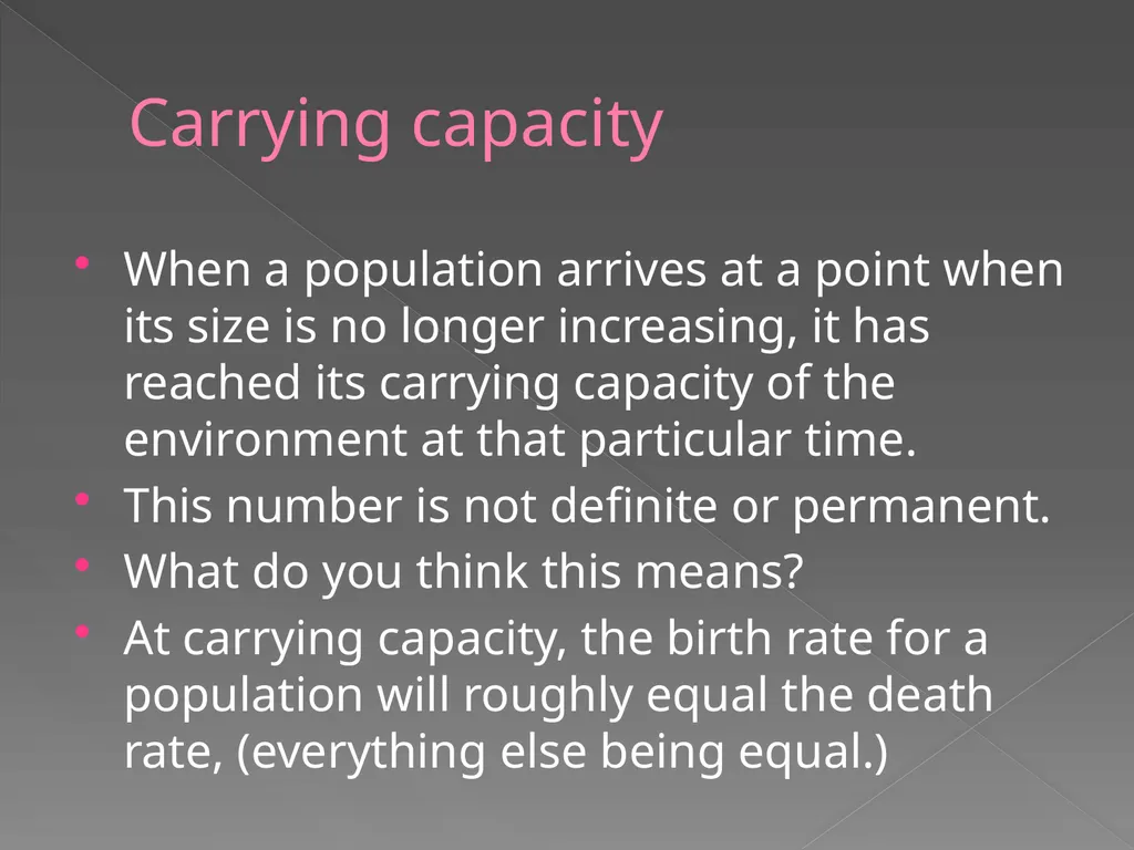 Population Biology Chapter 27 Growth of - slide 9 of 21