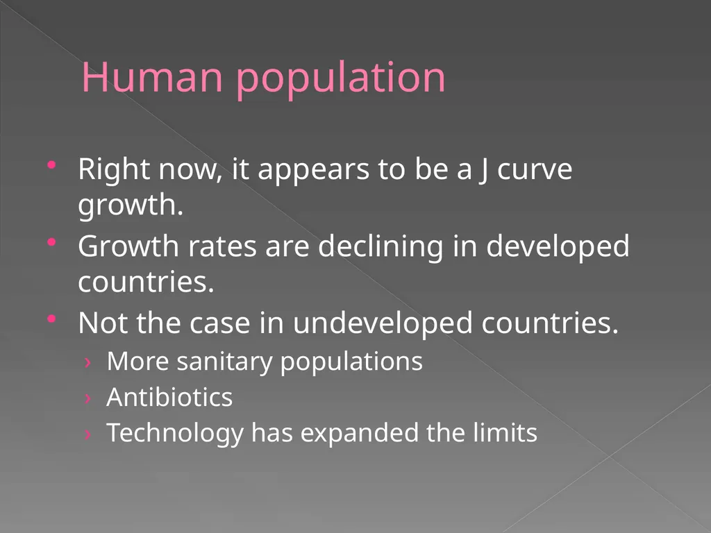 Population Biology Chapter 27 Growth of - slide 19 of 21