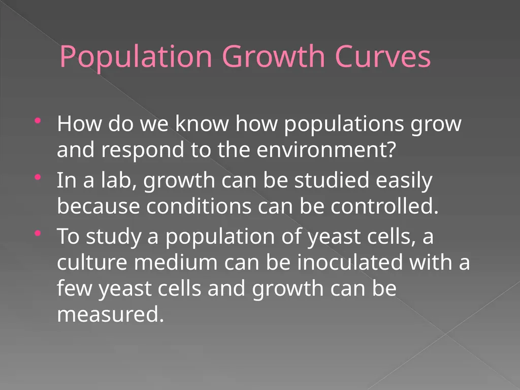 Population Biology Chapter 27 Growth of - slide 6 of 21