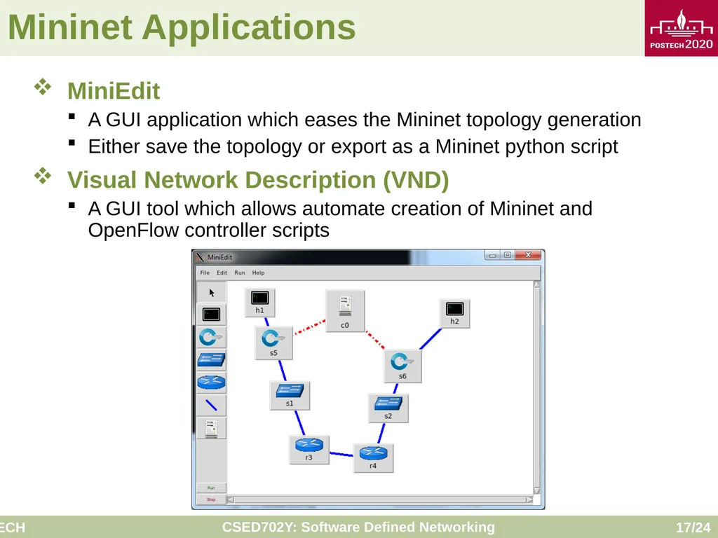Software Defined Networking: Mininet Tutorial - slide 17 of 24