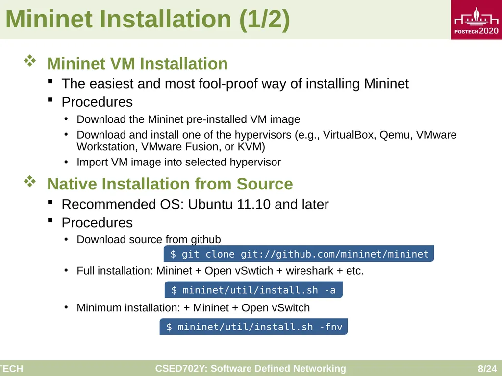 Software Defined Networking: Mininet Tutorial - slide 8 of 24