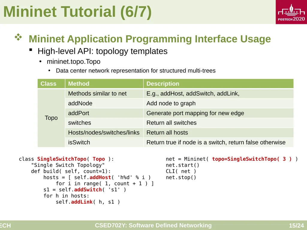 Software Defined Networking: Mininet Tutorial - slide 15 of 24
