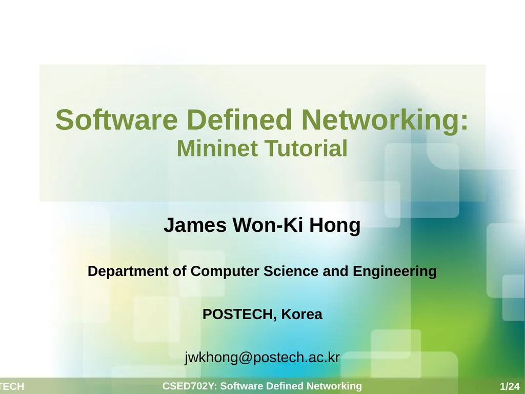 Software Defined Networking: Mininet Tutorial