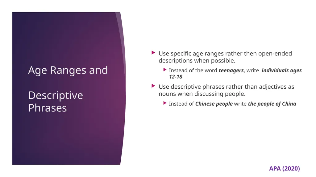 APA 7th Edition center for writing excellence - slide 128 of 142