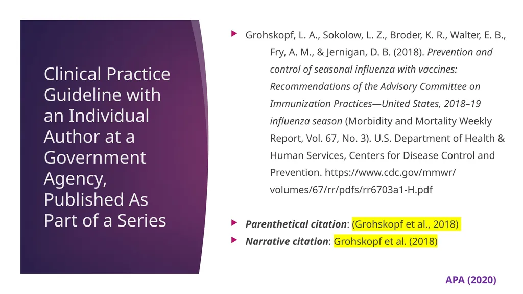 APA 7th Edition center for writing excellence - slide 81 of 142