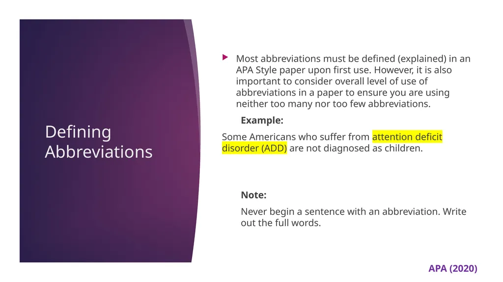 APA 7th Edition center for writing excellence - slide 138 of 142