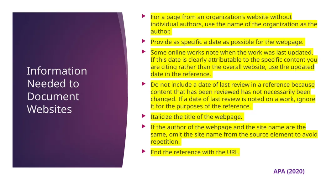 APA 7th Edition center for writing excellence - slide 61 of 142