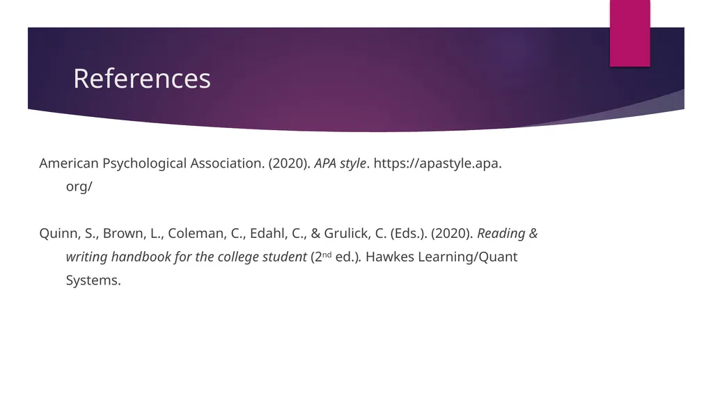 APA 7th Edition center for writing excellence - slide 142 of 142