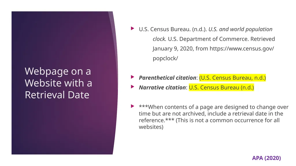 APA 7th Edition center for writing excellence - slide 65 of 142