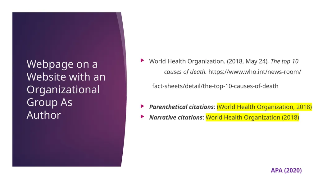 APA 7th Edition center for writing excellence - slide 63 of 142