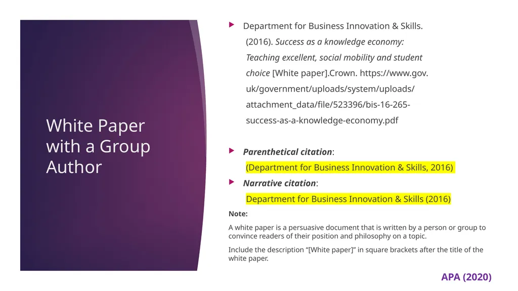 APA 7th Edition center for writing excellence - slide 108 of 142