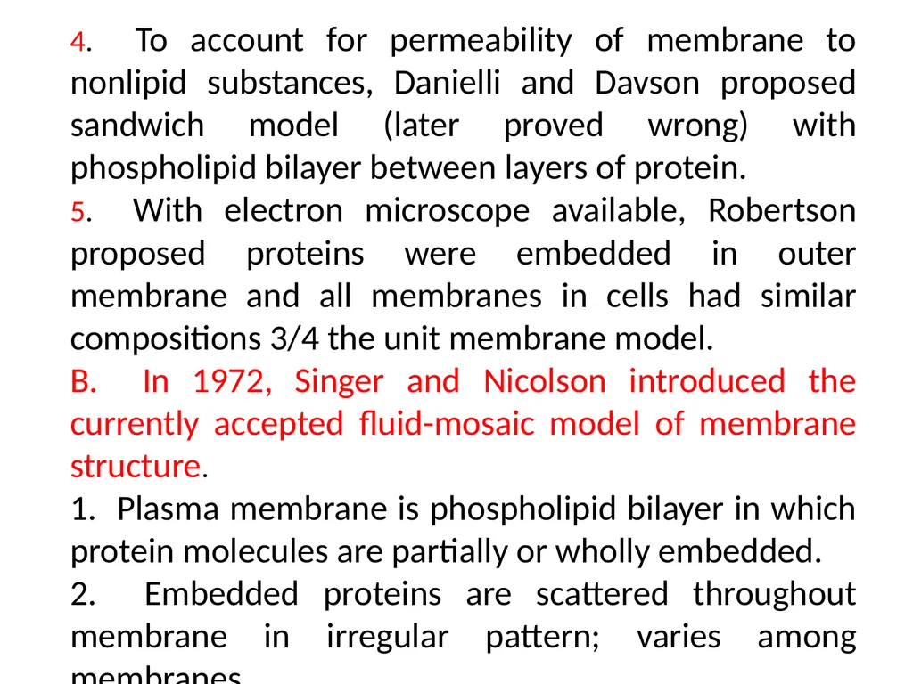Chapter 5 Outline and Terms Membrane Models Have - slide 4 of 22