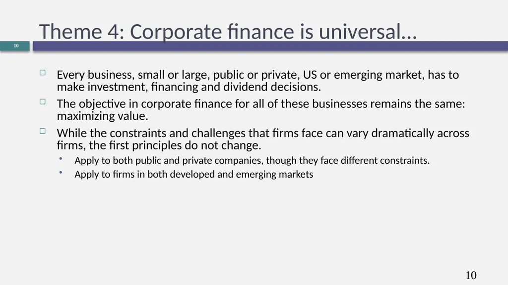 Corporate Finance What is it? Aswath Damodaran 0 - slide 10 of 14