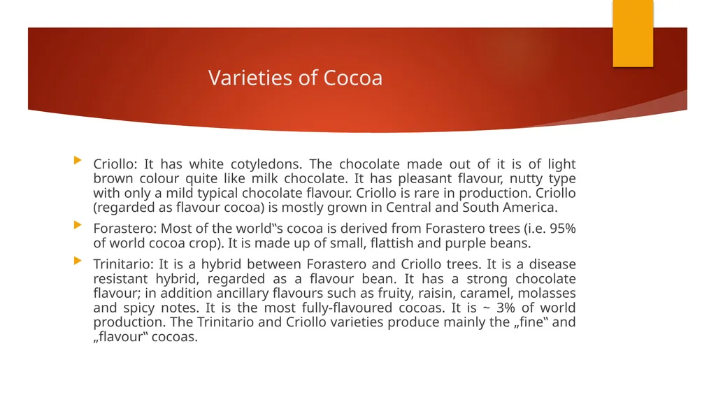 COCOA BEAN PROCESSING Department : Dairy - slide 3 of 12