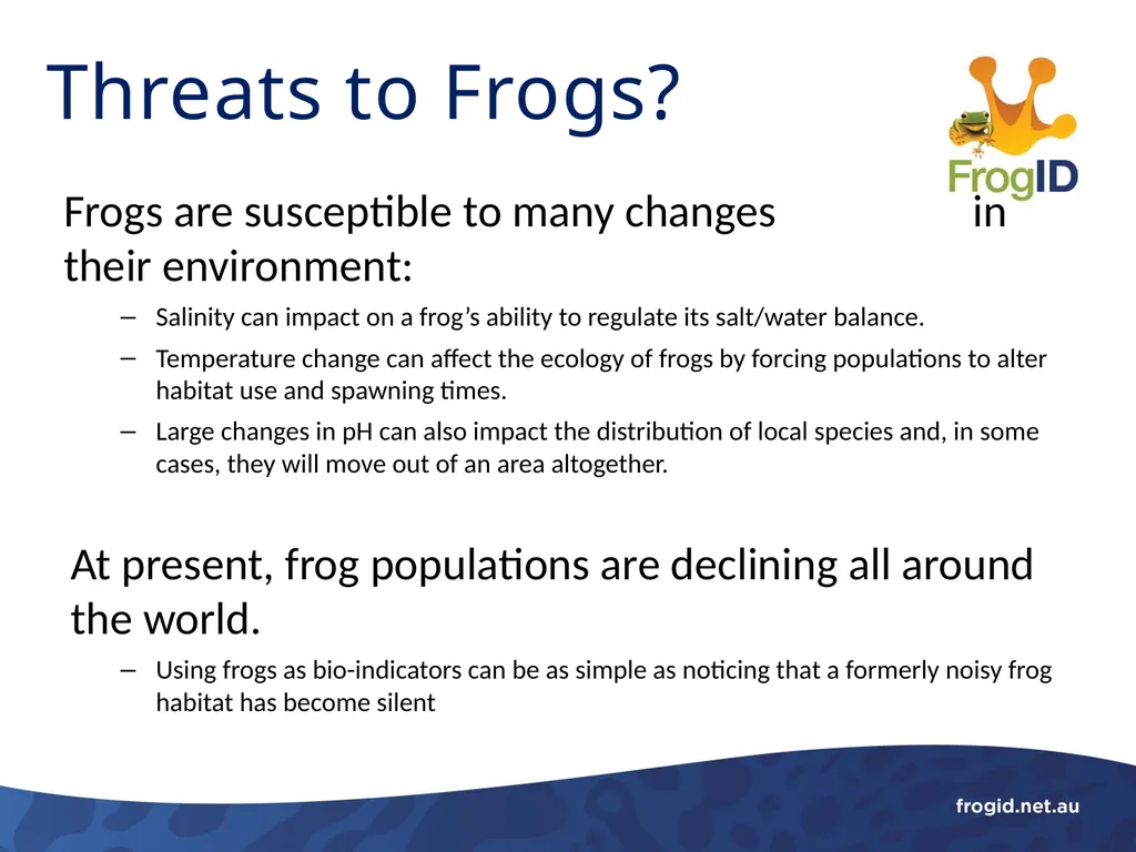 What are Frogs? What are Frogs? Frogs are - slide 6 of 11