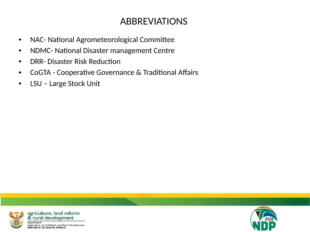 UPDATE ON THE IMPACT OF DROUGHT ON THE - slide 3 of 35