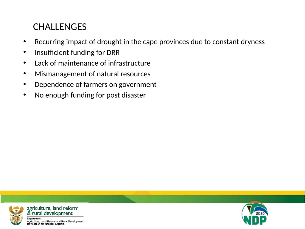 UPDATE ON THE IMPACT OF DROUGHT ON THE - slide 25 of 35