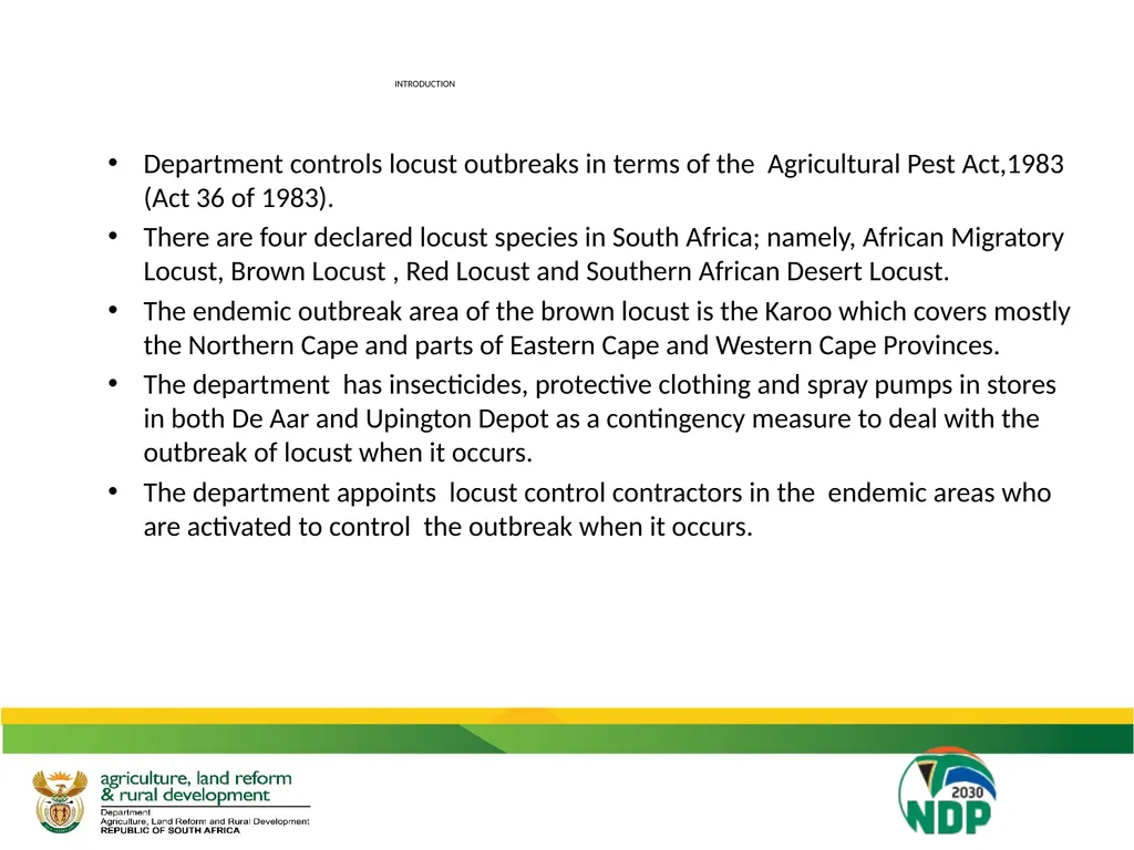 UPDATE ON THE IMPACT OF DROUGHT ON THE - slide 29 of 35
