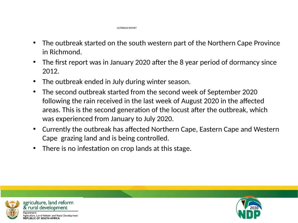 UPDATE ON THE IMPACT OF DROUGHT ON THE - slide 31 of 35