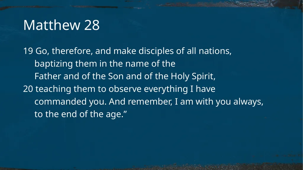 Initiation Into God’s Kingdom Matthew 3 Have you - slide 12 of 12