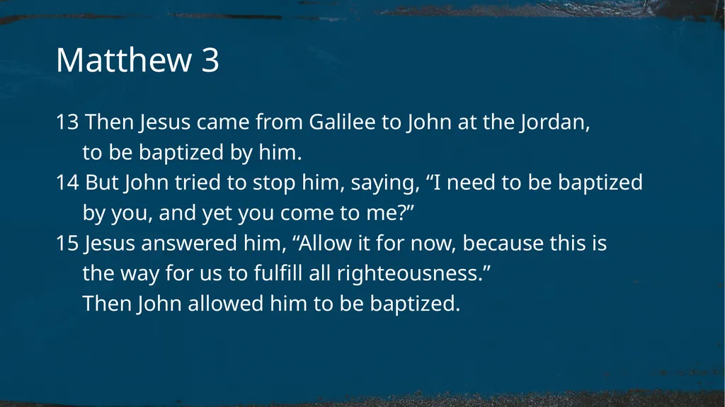 Initiation Into God’s Kingdom Matthew 3 Have you - slide 10 of 12