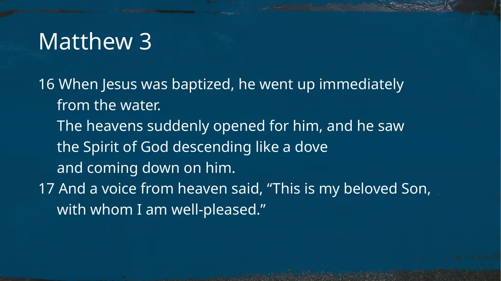Initiation Into God’s Kingdom Matthew 3 Have you - slide 11 of 12