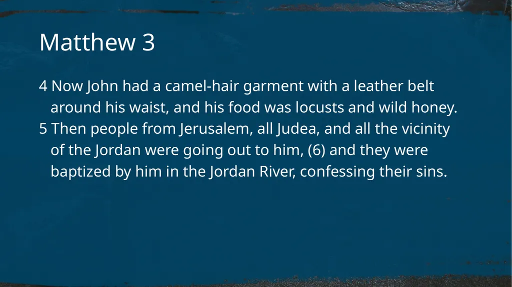 Initiation Into God’s Kingdom Matthew 3 Have you - slide 4 of 12