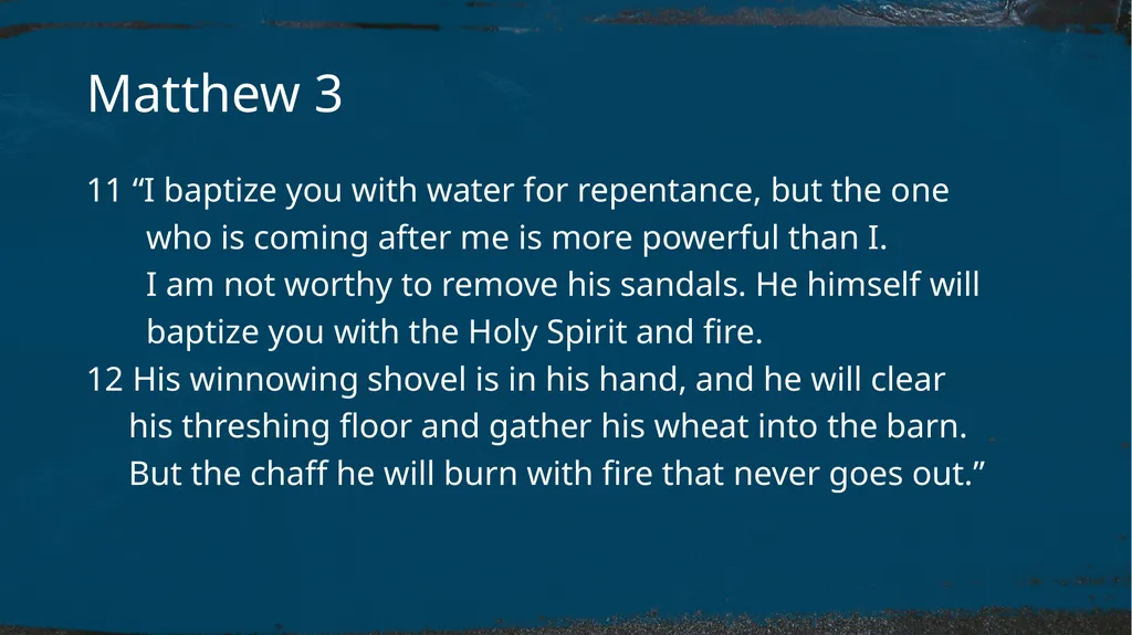 Initiation Into God’s Kingdom Matthew 3 Have you - slide 7 of 12